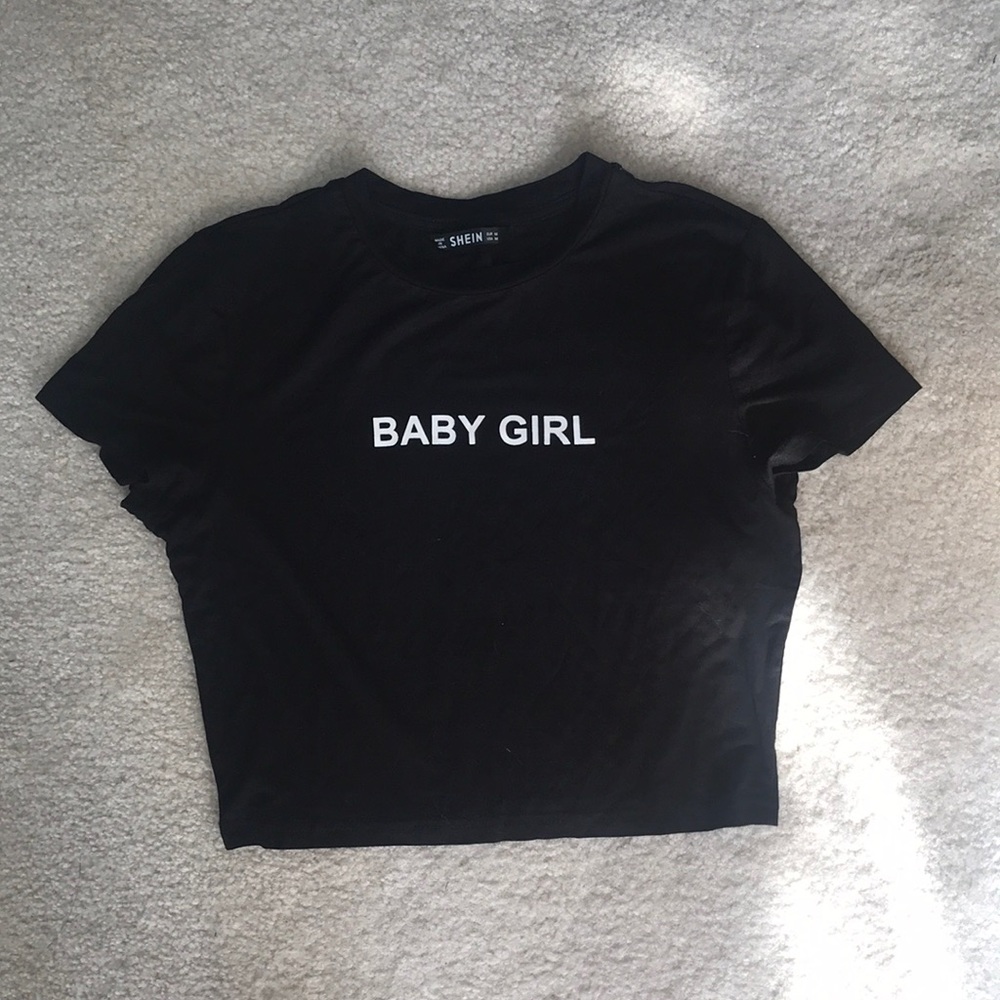 3/$15 Black Baby Girl Crop Top